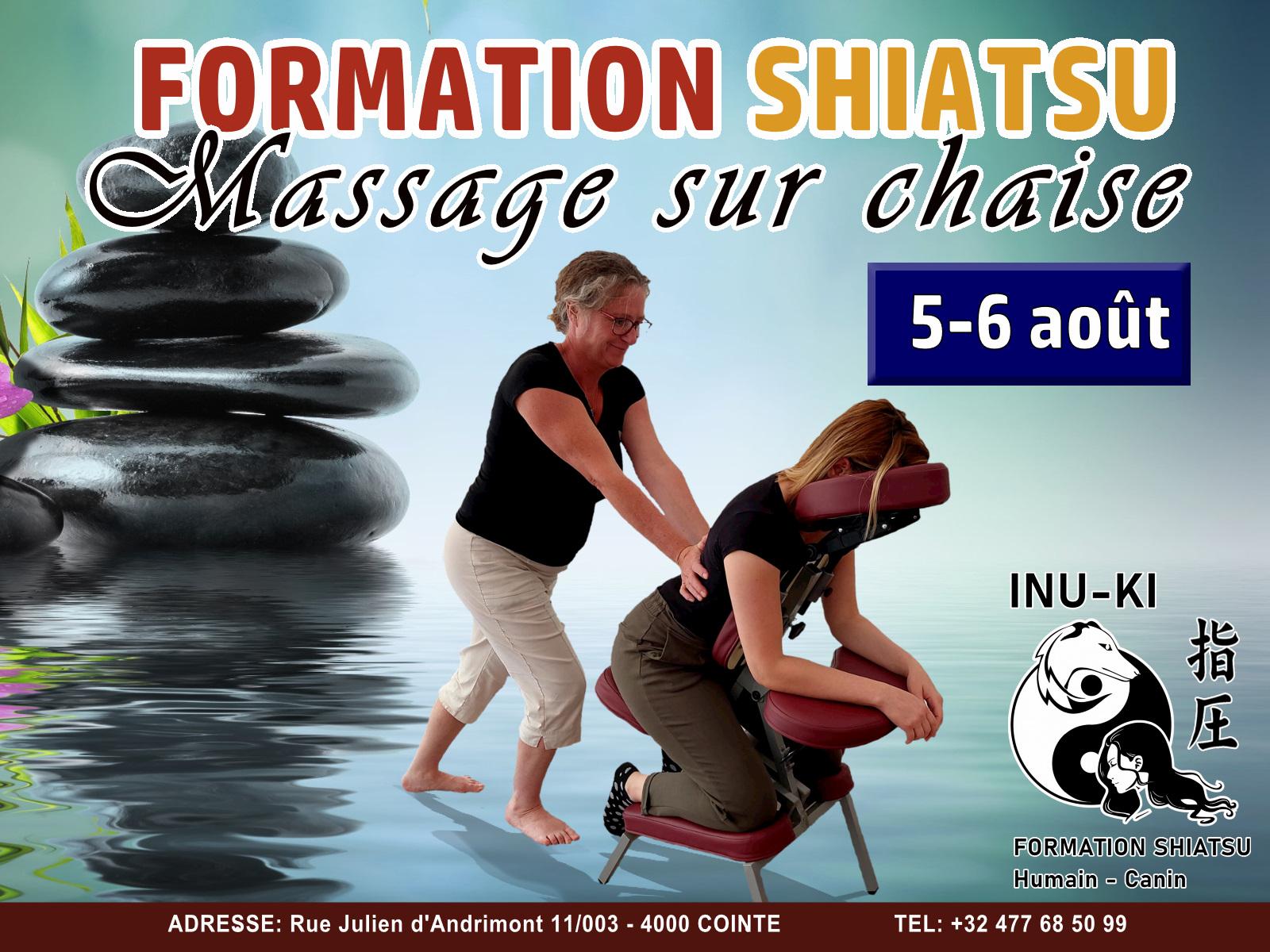 Formation shiatsu sur chaise